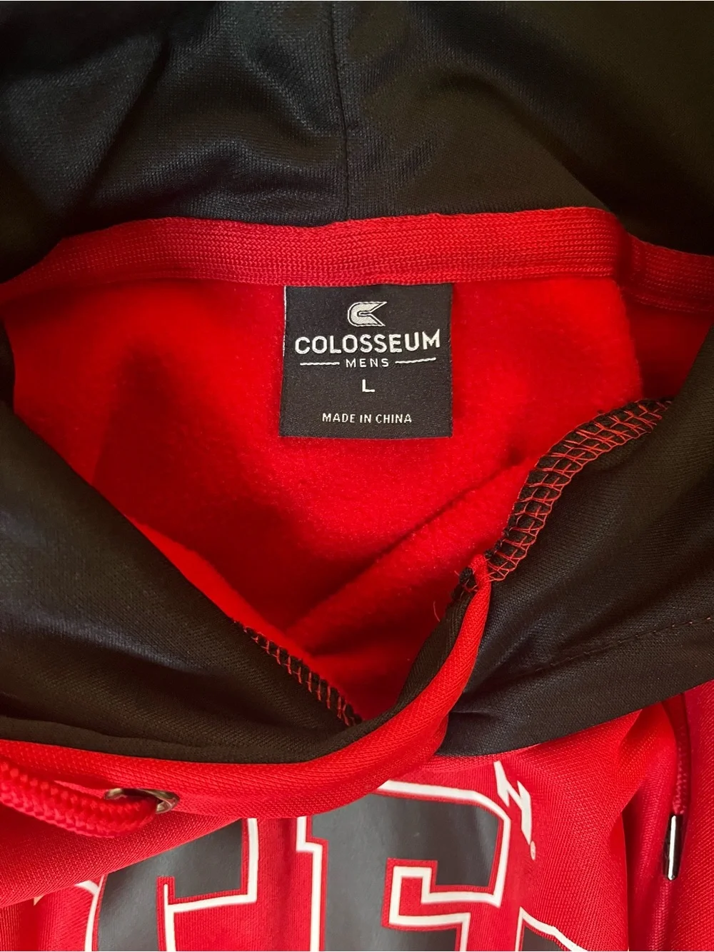Colosseum Red Utah Utes Crewneck Hoodie Sweatshirt - Picture 3 of 7